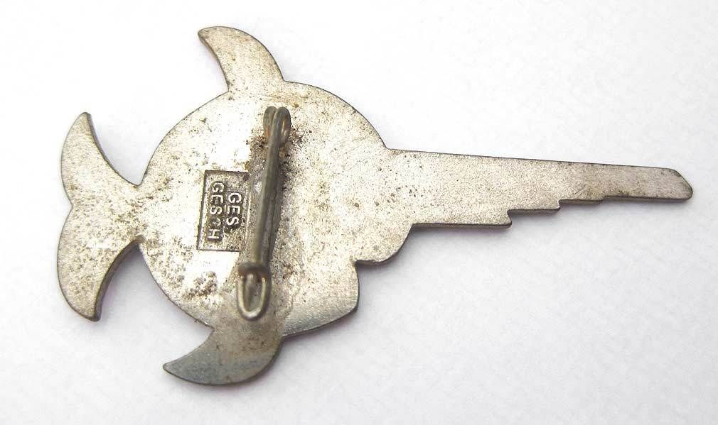 UBoat cap Badge 9th Flotilla U96 German Kriegsmarine WW2 Flottille U